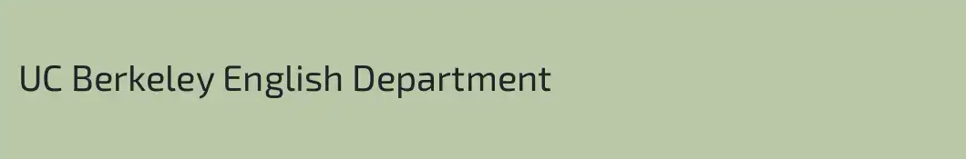 UC Berkeley English Department